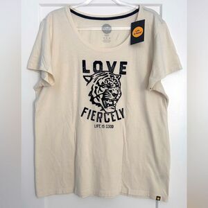 Life Is Good Love Fiercely Graphic Tee